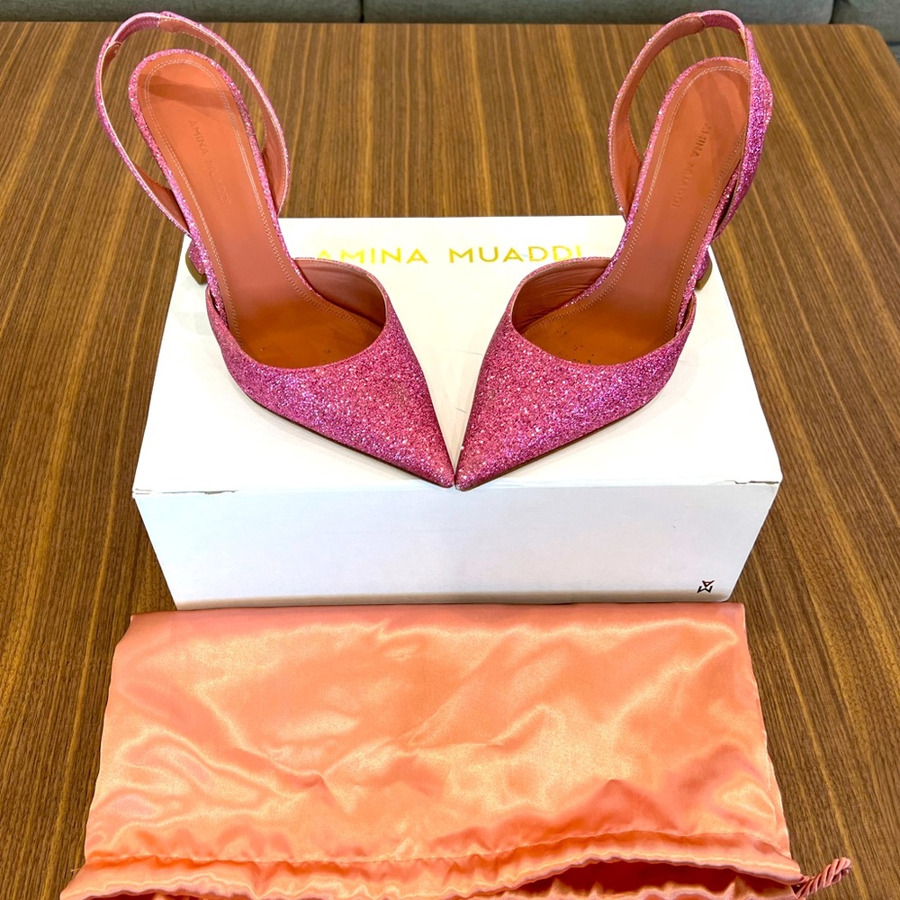 Amina Muaddi Begum Slingback Unicorn Sandal Pump